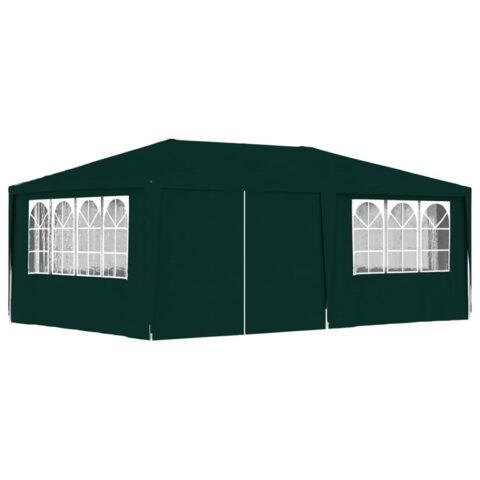 vidaXL Partytent met zijwanden professioneel 90 g/m² 4x6 m groen Zonwering Groen Polymeer