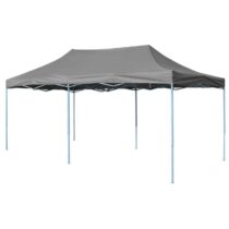 vidaXL Partytent pop-up inklapbaar 3x6 m antraciet Zonwering Grijs Natuurlijk materiaal