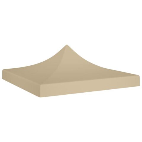 vidaXL Partytentdak 270 g/m² 3x3 m beige Zonwering Beige Natuurlijk materiaal