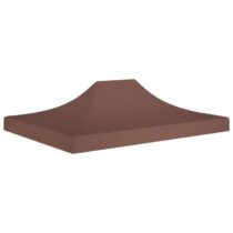 vidaXL Partytentdak 270 g/m² 4x3 m bruin Zonwering Bruin Natuurlijk materiaal