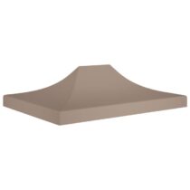 vidaXL Partytentdak 270 g/m² 4x3 m taupe Zonwering Bruin Natuurlijk materiaal