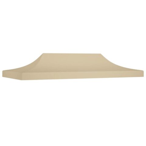 vidaXL Partytentdak 270 g/m² 6x3 m beige Zonwering Beige Natuurlijk materiaal