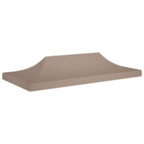 vidaXL Partytentdak 270 g/m² 6x3 m taupe Zonwering Bruin Natuurlijk materiaal