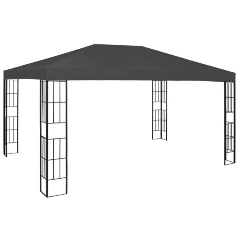 vidaXL Prieel 3x4 m antraciet Zonwering Grijs Natuurlijk materiaal