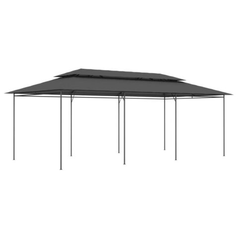 vidaXL Prieel 600x298x270 cm antraciet Zonwering Grijs Natuurlijk materiaal