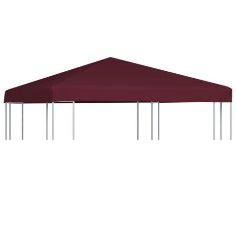 vidaXL Prieeldak 310 g/m² 3x3 m bordeaux Zonwering Rood Natuurlijk materiaal