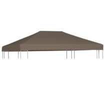 vidaXL Prieeldak 310 g/m² 3x3 m taupe Zonwering Bruin Natuurlijk materiaal