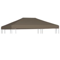 vidaXL Prieeldak 310 g/m² 3x4 m taupe Zonwering Bruin Natuurlijk materiaal