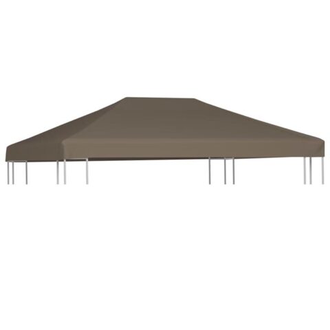 vidaXL Prieeldak 310 g/m² 3x4 m taupe Zonwering Bruin Natuurlijk materiaal