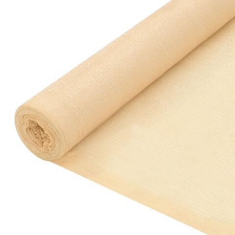 vidaXL Privacynet 1x50 m HDPE beige Zonwering Beige Polymeer