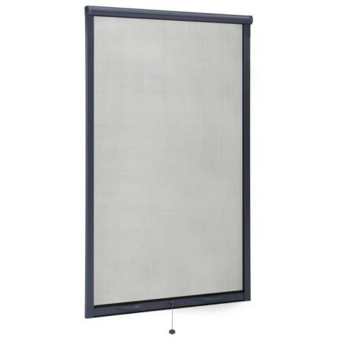 vidaXL Raamhor oprolbaar 100x170 cm antracietkleurig Raamdecoratie Antraciet Glasvezel