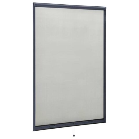 vidaXL Raamhor oprolbaar 110x170 cm antracietkleurig Raamdecoratie Antraciet Glasvezel