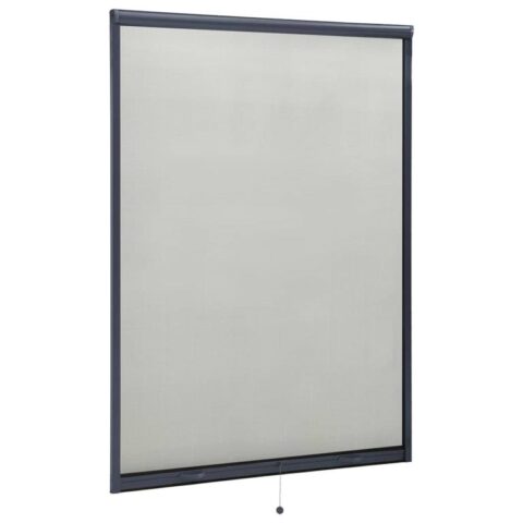 vidaXL Raamhor oprolbaar 120x170 cm antracietkleurig Raamdecoratie Antraciet Glasvezel