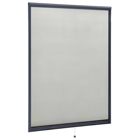 vidaXL Raamhor oprolbaar 130x170 cm antracietkleurig Raamdecoratie Antraciet Glasvezel