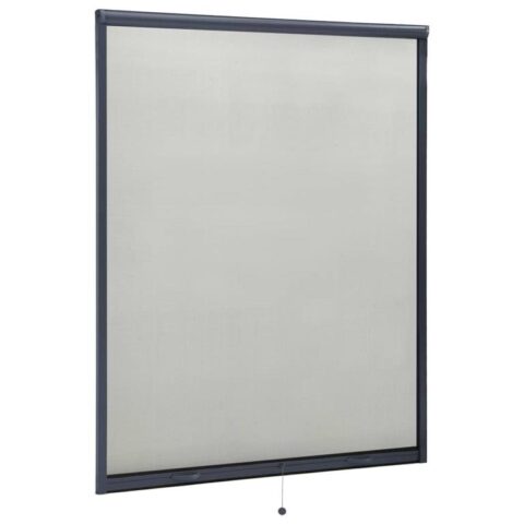 vidaXL Raamhor oprolbaar 140x170 cm antracietkleurig Raamdecoratie Antraciet Glasvezel