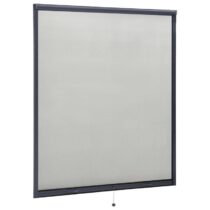 vidaXL Raamhor oprolbaar 160x170 cm antracietkleurig Raamdecoratie Antraciet Glasvezel