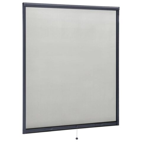 vidaXL Raamhor oprolbaar 160x170 cm antracietkleurig Raamdecoratie Antraciet Glasvezel