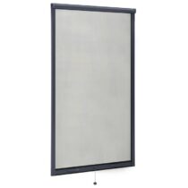 vidaXL Raamhor oprolbaar 90x170 cm antracietkleurig Raamdecoratie Antraciet Glasvezel