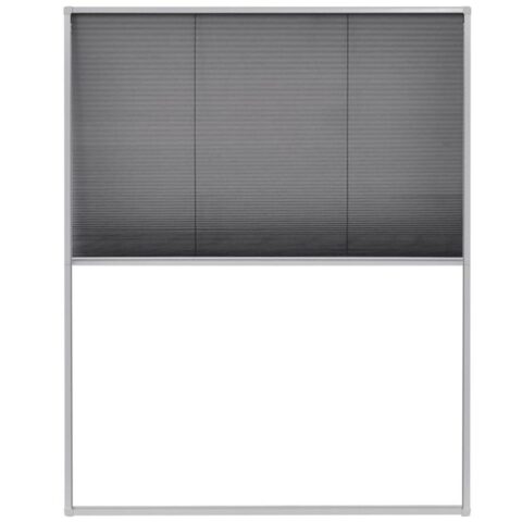 vidaXL Raamhor plissé 100x160 cm aluminium Raamdecoratie Zwart Glasvezel