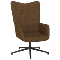 vidaXL Relaxstoel stof bruin Stoelen Bruin Kunststof