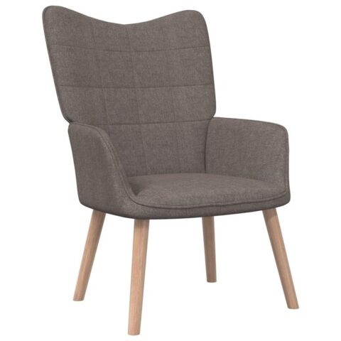 vidaXL Relaxstoel stof taupe Stoelen Taupe Kunststof