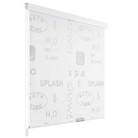 vidaXL Rolgordijn voor douche 100x240 cm splash Badkameraccessoires Grijs Natuurlijk materiaal