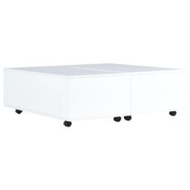 vidaXL Salontafel 100x100x35 cm hoogglans wit Tafels Wit Hout