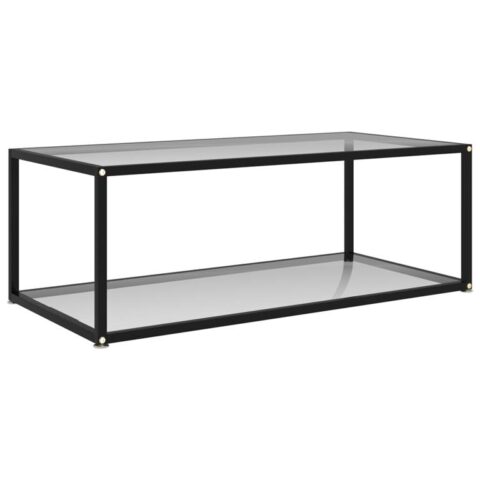 vidaXL Salontafel 100x50x35 cm gehard glas transparant Tafels Transparant Glas