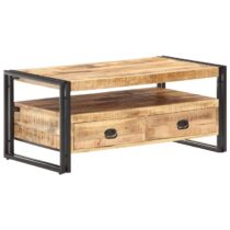 vidaXL Salontafel 100x55x45 cm ruw mangohout Tafels Bruin Hout