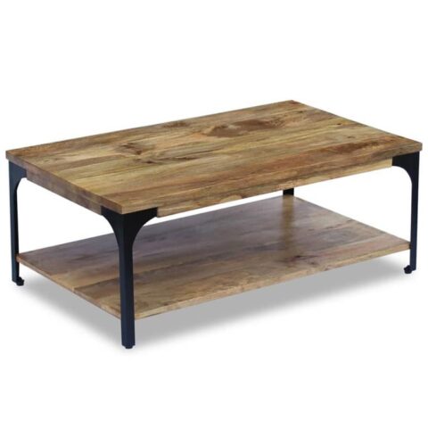 vidaXL Salontafel 100x60x38 cm mangohout Tafels Bruin Hout