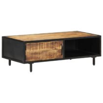 vidaXL Salontafel 105x50x35 cm ruw mangohout Tafels Bruin Hout