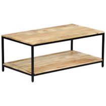 vidaXL Salontafel 110x60x45 cm massief mangohout Tafels Bruin Hout