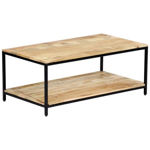 vidaXL Salontafel 110x60x45 cm massief mangohout Tafels Bruin Hout