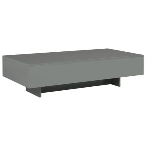 vidaXL Salontafel 115x55x31 cm MDF hoogglans grijs Tafels Grijs MDF