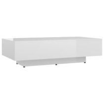 vidaXL Salontafel 115x60x31 cm spaanplaat hoogglans wit Tafels Wit Hout