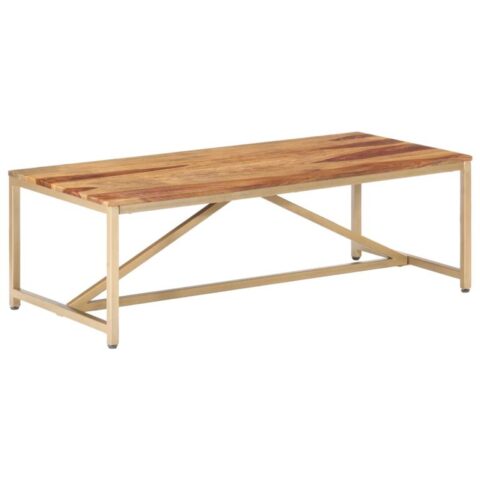 vidaXL Salontafel 120x60x40 cm massief sheeshamhout Tafels Bruin Hout