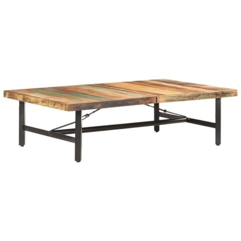 vidaXL Salontafel 142x90x42 cm massief gerecycled hout Tafels Bruin Hout