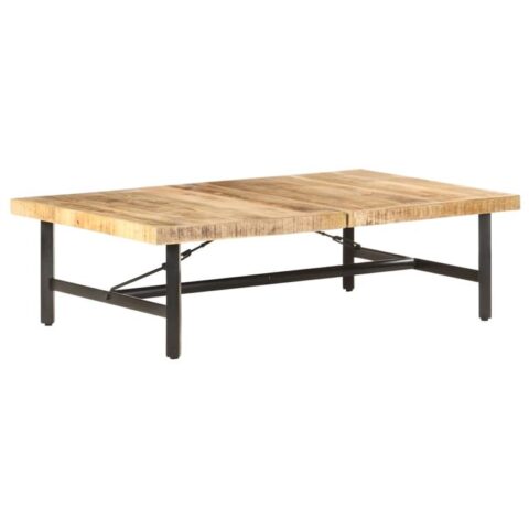 vidaXL Salontafel 142x90x42 cm massief mangohout Tafels Bruin Hout