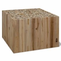 vidaXL Salontafel 50x50x35 cm echt teakhout Tafels Bruin Hout