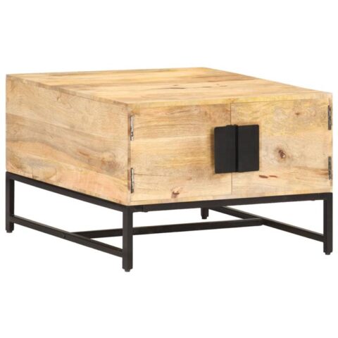 vidaXL Salontafel 67x67x45 cm massief mangohout Tafels Bruin Hout