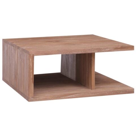 vidaXL Salontafel 70x70x30 cm massief teakhout Tafels Bruin Hout