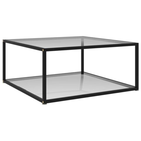 vidaXL Salontafel 80x80x35 cm gehard glas transparant Tafels Transparant Glas