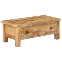 vidaXL Salontafel 90x45x35 cm massief mangohout Tafels Bruin Hout