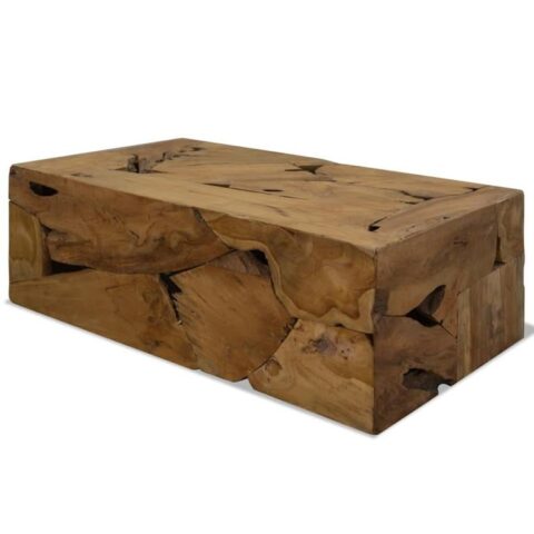 vidaXL Salontafel 90x50x30 cm echt teakhout bruin Tafels Bruin Hout