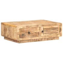 vidaXL Salontafel 90x60x29 cm ruw mangohout Tafels Bruin Hout