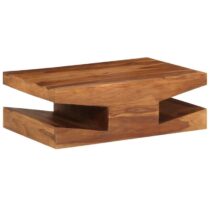 vidaXL Salontafel 90x60x30 cm massief sheeshamhout Tafels Bruin Hout