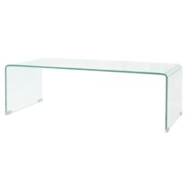 vidaXL Salontafel 98x45x30 cm gehard glas transparant Tafels Transparant Glas