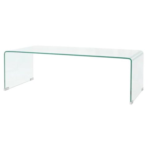 vidaXL Salontafel 98x45x30 cm gehard glas transparant Tafels Transparant Glas