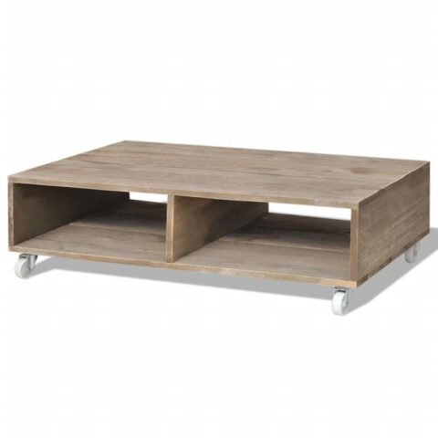 vidaXL Salontafel massief hout bruin Tafels Bruin Hout