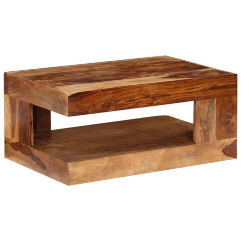 vidaXL Salontafel massief sheeshamhout Tafels Bruin Hout